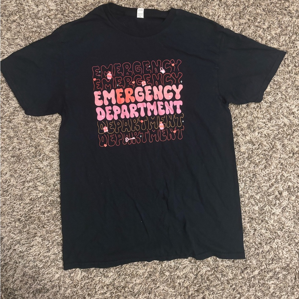 Emergency Department Graphic Tee Black Size M